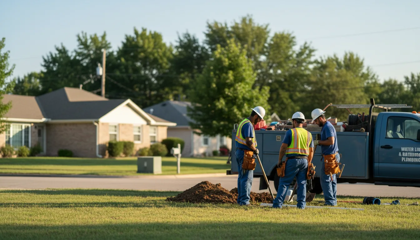 Residential water line and bathroom plumbing service in Lejunior, KY